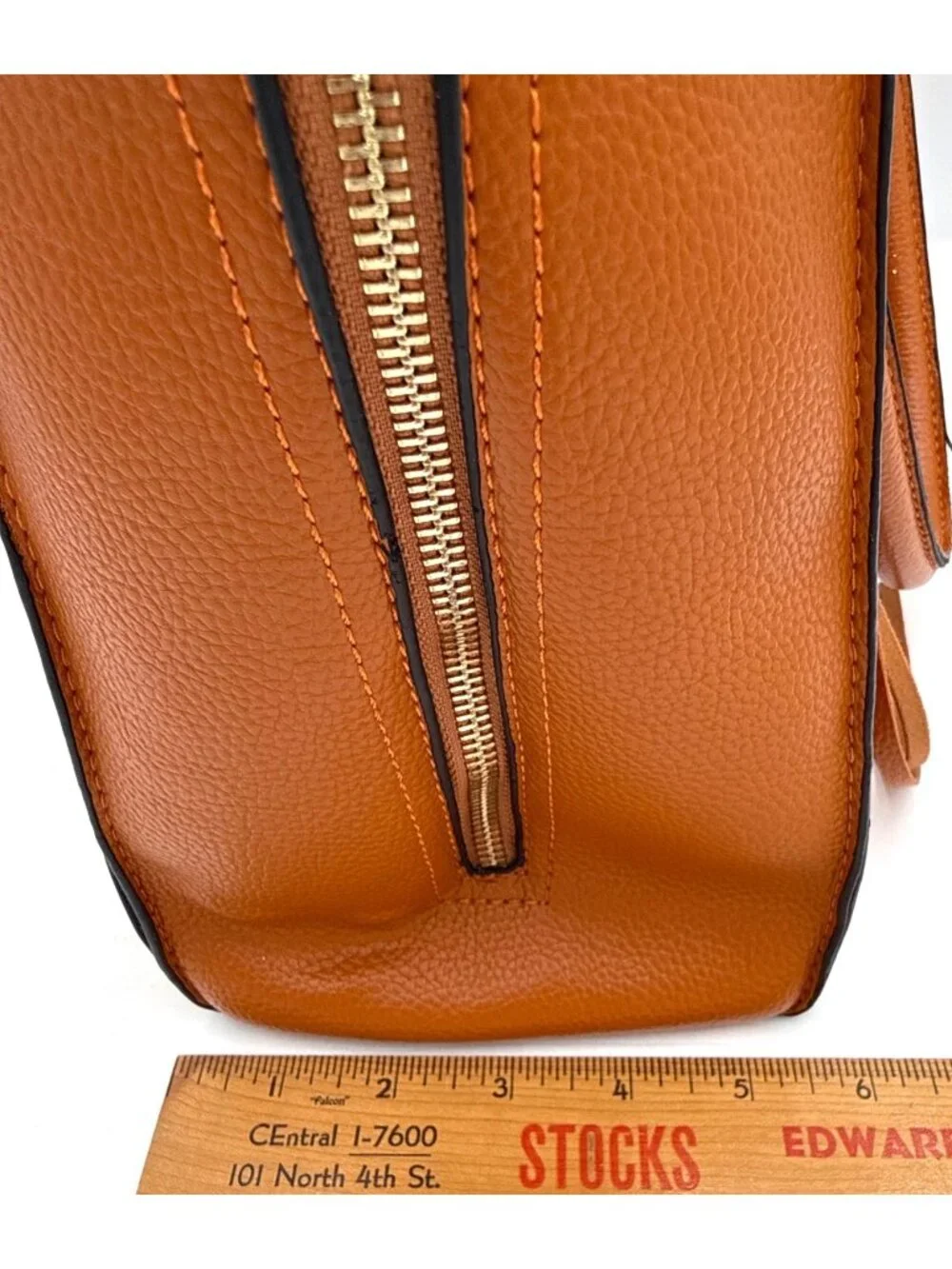 Mellow World Faux Leather Tote/Satchel Detachable Strap & Gold Hardware